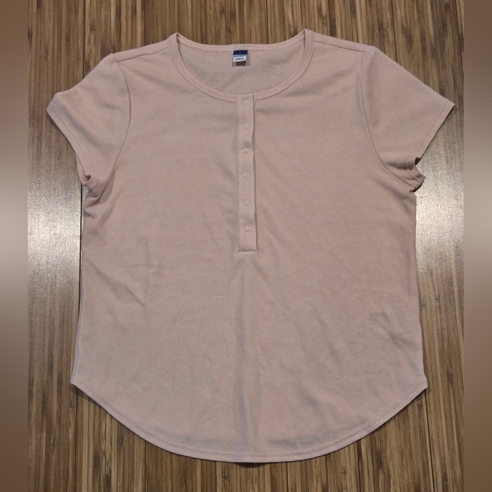 NWOT Old Navy Pink Fitted Cap Sleeve Tee
